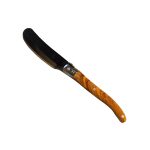 Olive Wood Butter Knife with Metal Blade